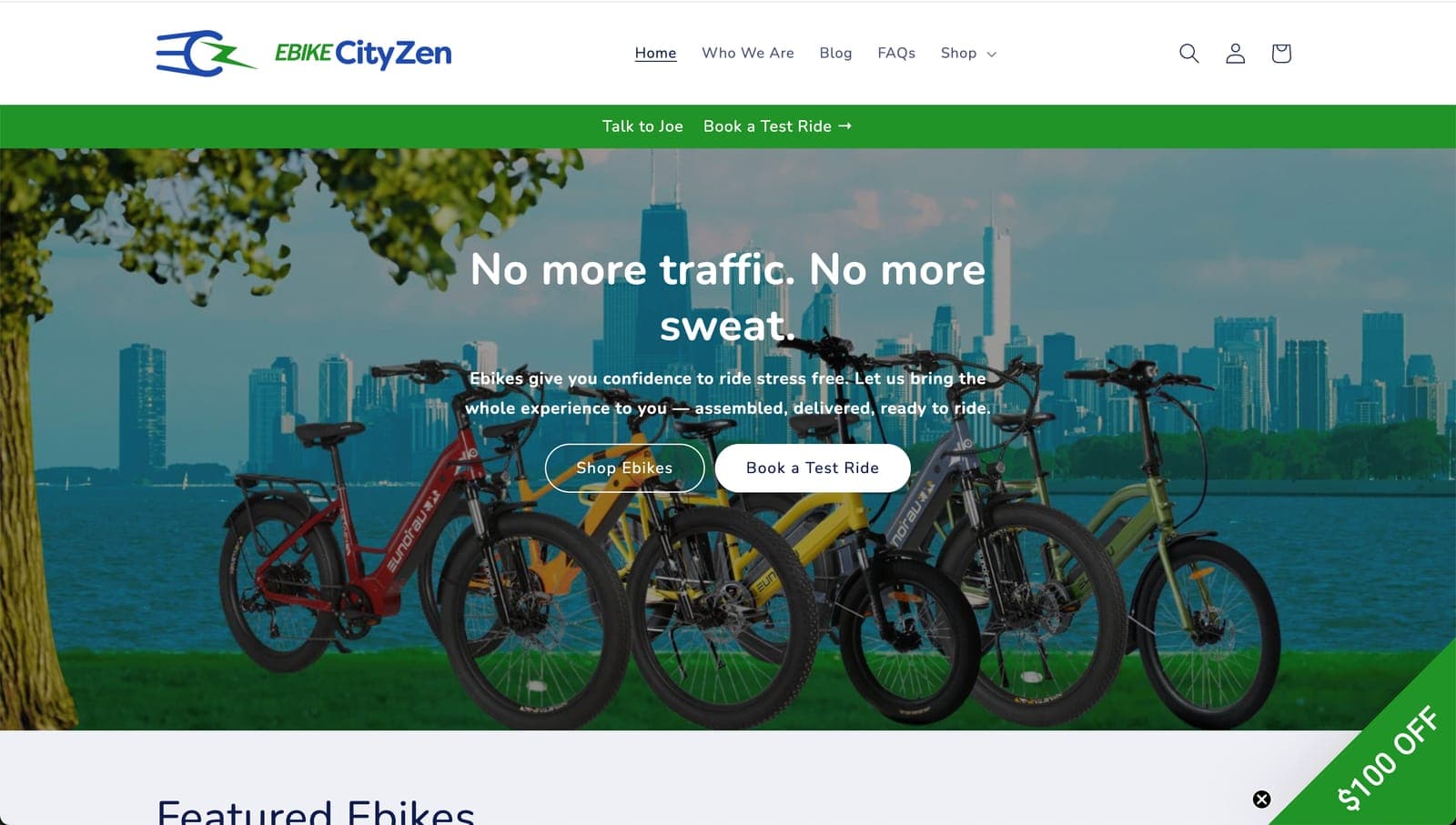 EbikeCityZen site preview