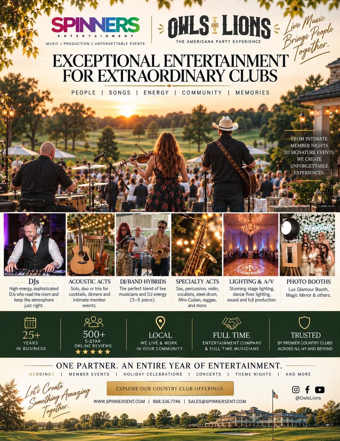 The client's ChatGPT draft of the country club flyer