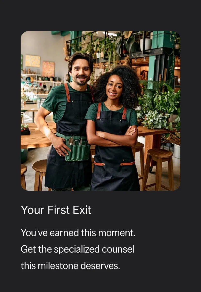Your First Exit pathway page on a phone