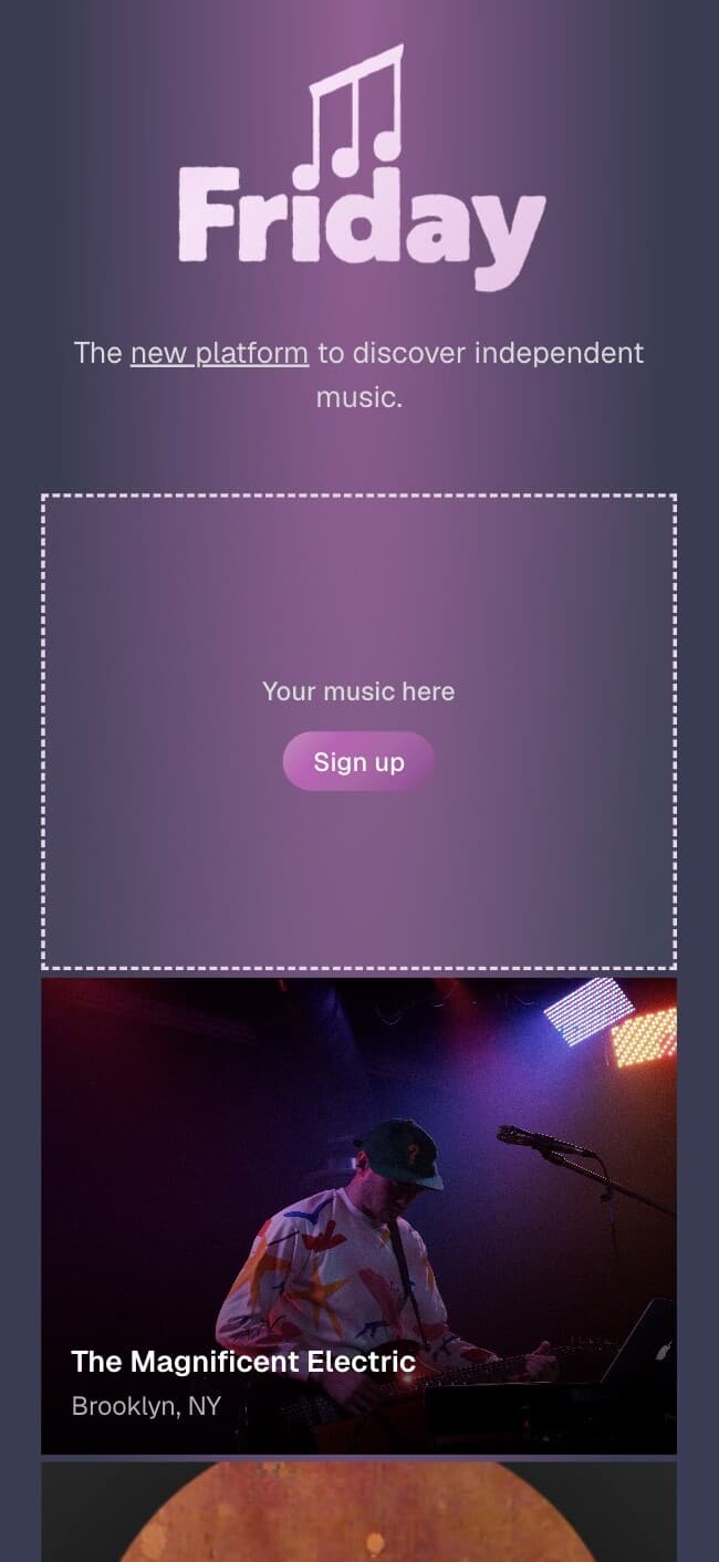 Friday Music app