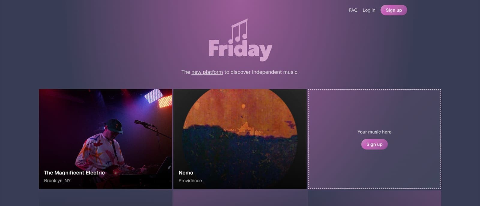 Friday Music storefront